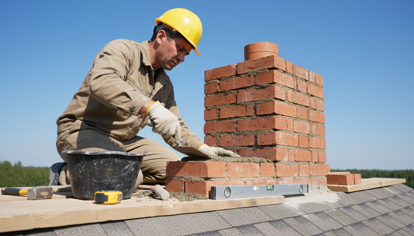 Brick-Chimney-Installation Brick Chimney Installation