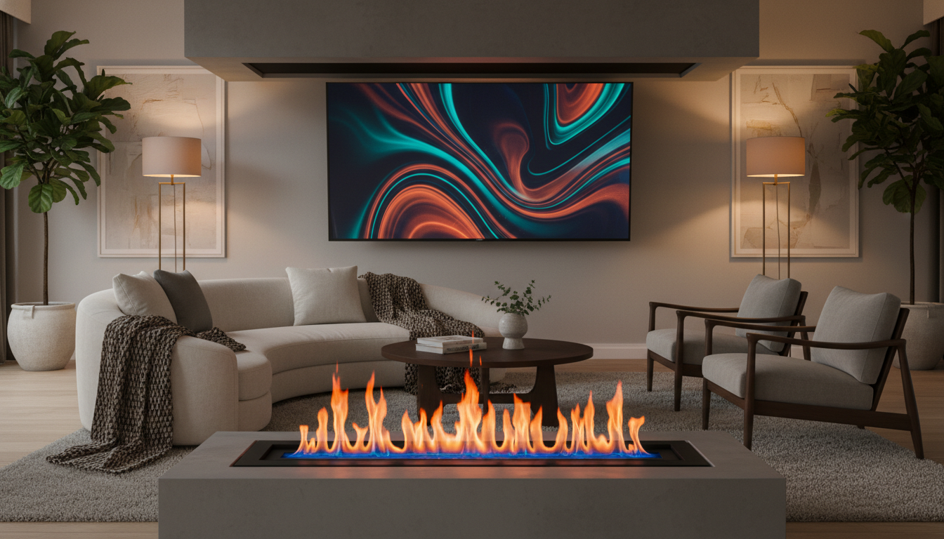 Elevate Your Home with a Multi-Color Fireplace Installation